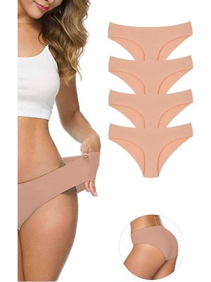 Ne Verelim Size 4 Adet Kadın Dikişsiz Lazer Kesim Esnek Iz Yapmayan Külot Ten