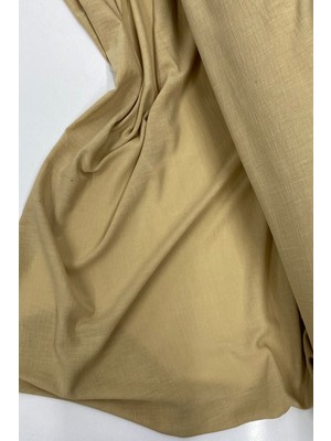 Ne Verelim Size Keten Kumaş - Organik Kumaş - Perde Kumaşı - Ince Keten - Kıyafet Için Kumaş Örtü Koyu Bej