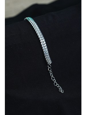 Kuzgun Ticaret Unisex Tırtıl Model Gümüş Renk Künye Bileklik - 478780920142-1923