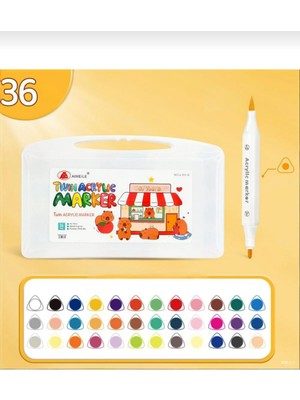 Fidanx 36Adet Renkli Çift Uçlu Akrilik Marker Kalem