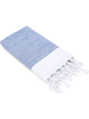 Shop A Way %100 Pamuk Peşkir El Havlusu, Mutfak Havlusu, Baş Havlusu 45X100 Cm. (Mavi)