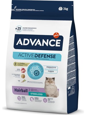 Shop A Way Advance Sterilized Hairball Hindili Kısır Kedi Maması, 3 kg