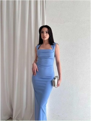 Moda Durağı Arow Maxi Elbise Bebe Mavi