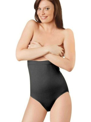 Ne Verelim Size Elite Life Dikişsiz Şekillendirici Silikonlu Kadın Siyah Slip Korse 890