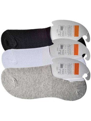 Ne Verelim Size Siyah Gri ve Beyaz Erkek Babet Çorap 3 Çift