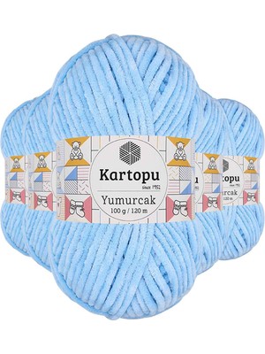 Ne Verelim Size 5 Adet Yumurcak Kadife El Örgü Ipi Mavi K540