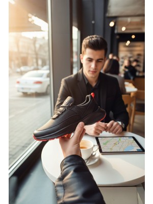 Enoch Erkek Kırmızı Alt Taban Detaylı Esnek Tabanlı Günlük Spor Ayakkabı Sneaker