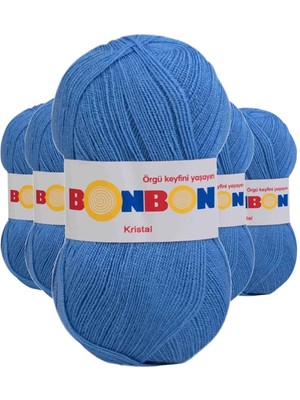 Ne Verelim Size 5 Adet Kristal El Örgü Lif Ipi Açık Mavi 98236