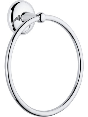 Eymen Yapı Tema Minimal Banyo Yuvarlak Havluluk Havlu Askısı Krom