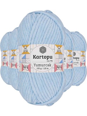 Ne Verelim Size 5 Adet Yumurcak Kadife El Örgü Ipi Bebe Mavi K523