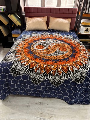 Çift Kişilik Kahverengi Battaniye