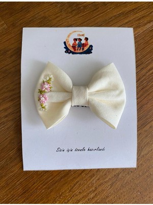 EGOMİ Zarif Işlemeli Saçsız Bebek Tokası