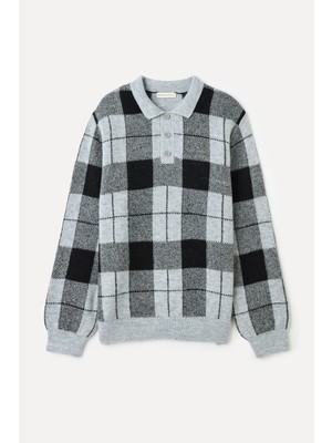 Jakarlı Polo Yaka Kazak