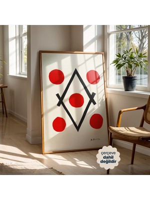 Persona Istanbul Henri Matisse "kırmızı Geometri" - Soyut Denge Posteri (Çerçevesiz)
