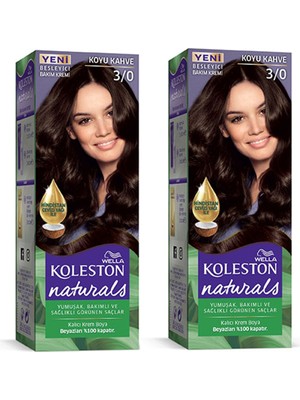 Kuzgun Ticaret Naturals Saç Boyası Koyu Kahve 3/0 2x Paket