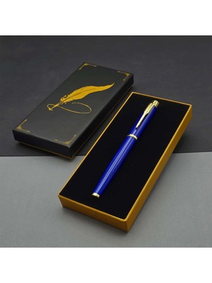 MiraLive Öğretmenler Günü Hediyesi Kutulu Metal Mavi Kalem