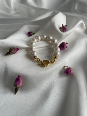 Maison Perle Jewelry Nacre - İnci Bileklik Gemici Dümeni Klipsli