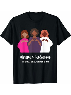 Marsilyan 8 Mart Dünya Kadınlar Günü Için Özel Baskılı T-Shirt - Siyah