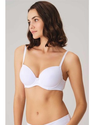 Findit Balenli Desteksiz Dolgusuz Askıları Çıkabilen Günlük Klasik T-Shirt Sütyeni