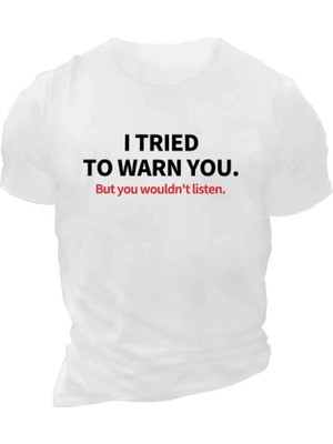 Marsilyan Baskılı Oversize Bisiklet Yaka T-Shirt - Beyaz