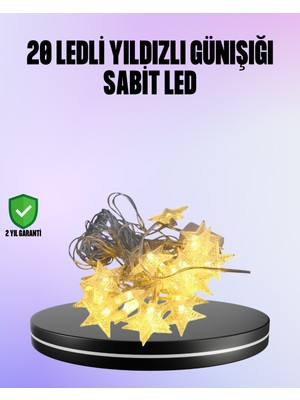 FRY 5 Metre Yıldız Şeklinde LED Şerit Işık Sabit Beyaz Aydınlatma