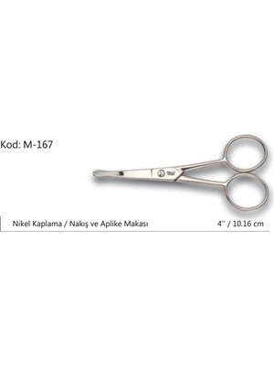 FRY Rose Europe Aplike ve Nakış Makası Kıvrık Küt Uçlu No:4 10,16 cm