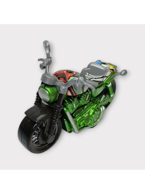 Kuzgun Ticaret Çek Bırak Custom Motorsiklet 9 cm - Yeşil (Lisinya)