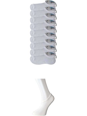 Kuzgun Ticaret Beyaz Erkek Görünmez Çorap 9 Çift