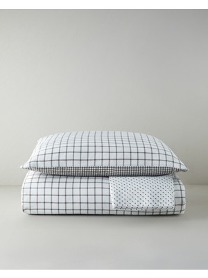 English Home Simple Checks Kolay Ütülenir Tek Kişilik Nevresim Takımı 160X220 cm Kahverengi