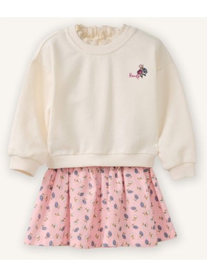 DeFacto 2'li Takım Sweatshirt Etek Kız Bebek G8105A526SM