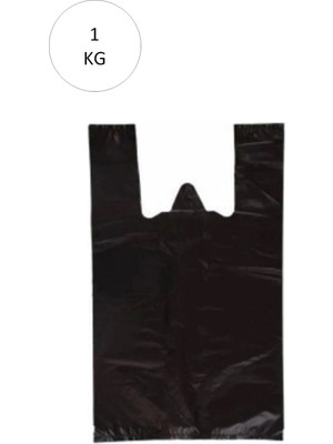 Kuzgun Ticaret Siyah Atlet Poşet Mini Boy 20X34 cm Takriben 235 Adet 1 kg