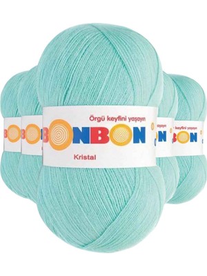 Kuzgun Ticaret 5 Adet Kristal El Örgü Lif Ipi Cam Mavi 98203