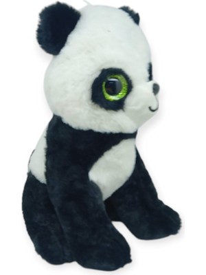 Kuzgun Ticaret Peluş Cam Gözlü Hayvanlar 25 cm - Panda (Lisinya)