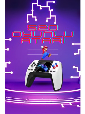 FRY Kablosuz Oyun Konsolu Atari Game Stick Retro Konsol 520 Oyunlu