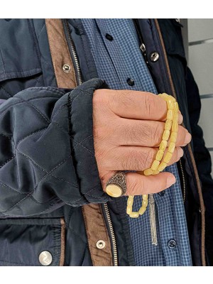 Severdoğaltaş Gümüş Kaya Damla Kehribar Seti