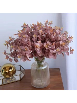 PremiumPort Yapay 16 Dallı Okaliptüs Dekoratif Bitki, Şık ve Doğal Görünüm