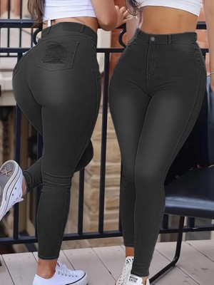 Etiler Collection Kadın Yüksek Bel Dar Kesim Kot Pantolon