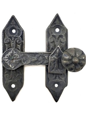 FRY Antika Tarz Dekoratif Pirinç Kapı, Pencere Mandalı - 86X72 Mm, Oksit