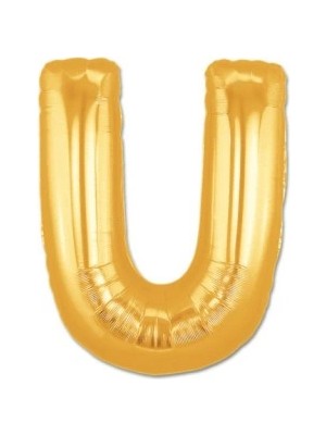 U Harf Folyo Balon Altın Renk  40 Inç