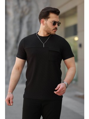 Etiler Collection Erkek Cepli Kolyeli Kısa Kollu Örme Kumaş T-Shirt