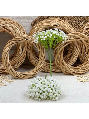 PremiumPort Canlı Görünümlü 5 Dallık Yapay Çiçek Demeti, Dekoratif ve Şık Tasarım