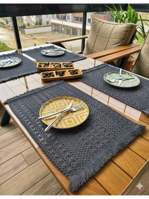 PremiumPort Şık Pamuk Dantel Supla Seti 35X50, Ev Dekorasyonu Için Zarif Seçenek