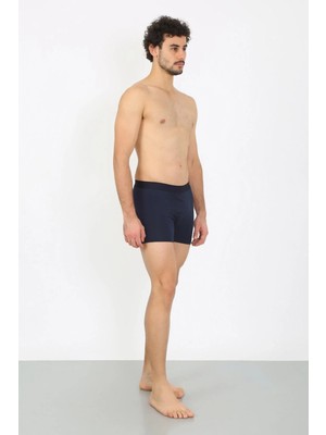 Marsilyan Erkek Pamuk Likralı Boxer Lacivert