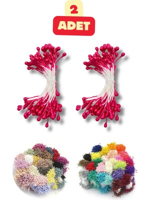 PremiumPort Renkli Yapay Çiçek Tohumu, 2 Adet, Dekoratif ve Zarif Tasarım