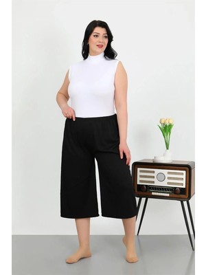 Marsilyan Kadın Büyük Beden Bürümcük Kapri