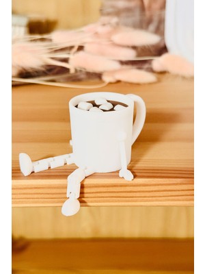 PremiumPort Mini Marshmallowlu Sıcak Çikolata Figürü - Dekoratif ve Şık Tasarım