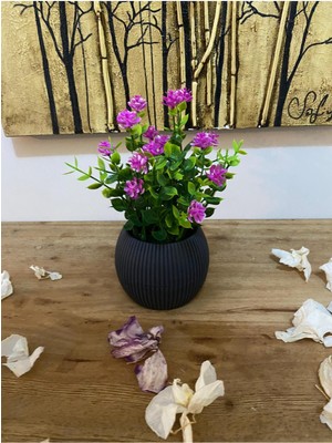 PremiumPort Küçük Boy Saksıda Gerçekçi Yapay Çiçek Bitki Masa Dekoru