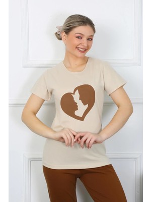 Marsilyan Kısa Kol Penye Pijama Takımı