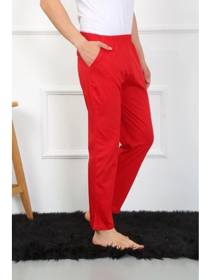 Marsilyan Erkek Pamuk Kırmızı Tek Alt Pijama
