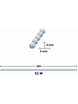 PremiumPort Eç48 9 mm 100 cm Renkli Boncuk Çitağı, Şık Takı ve Dekorasyon Malzemesi